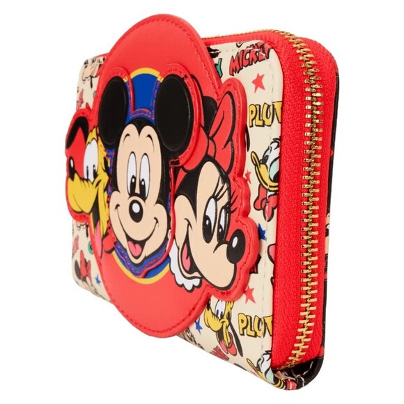 Loungefly Disney Mickey & Friends Wallet Classic Characters Zip Around - Picture 4 of 4